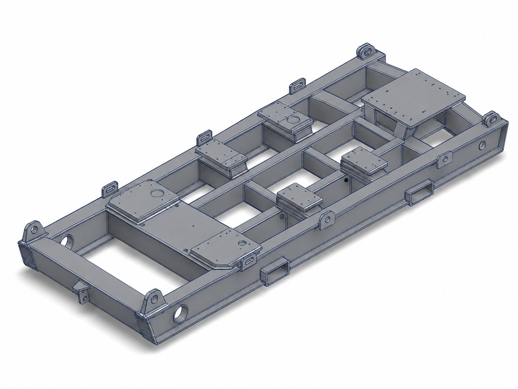 Grundrahmen Generatoraggregat (Power Skid) (Prinzipdarstellung)