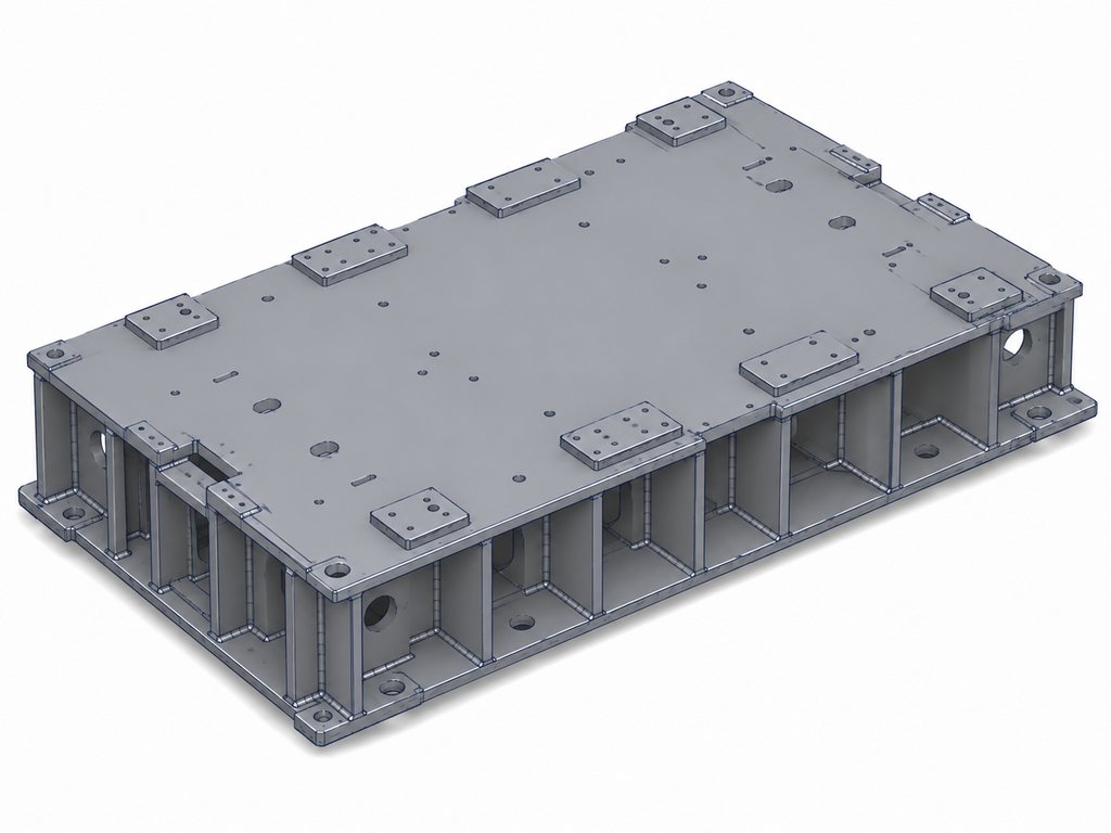 Maschinenfundament / Grundplatte (Prinzipdarstellung)