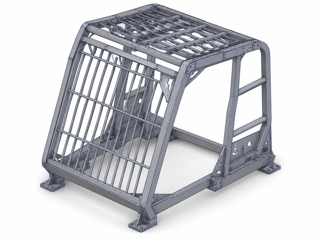 Schutzrahmen ROPS / FOPS (Prinzipdarstellung)