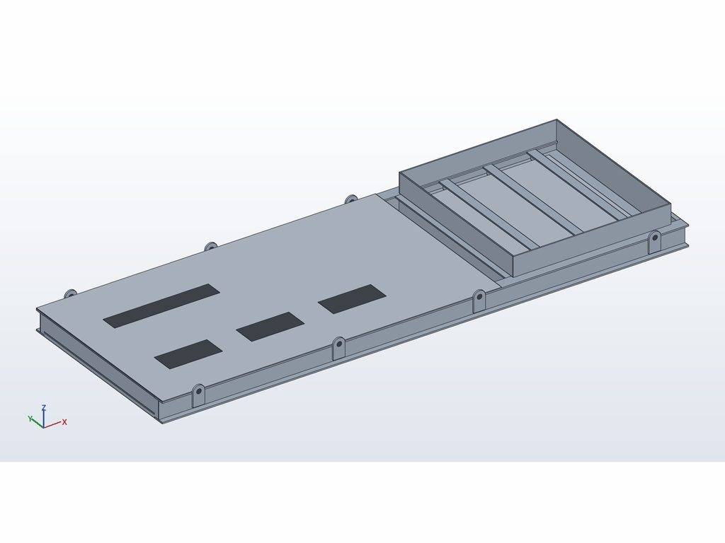 E-House- und Trafo-Skid, vereinfachte Darstellung
