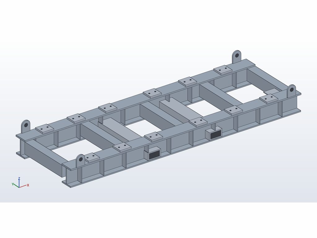 Power-Skid für Aggregate, vereinfachte Darstellung